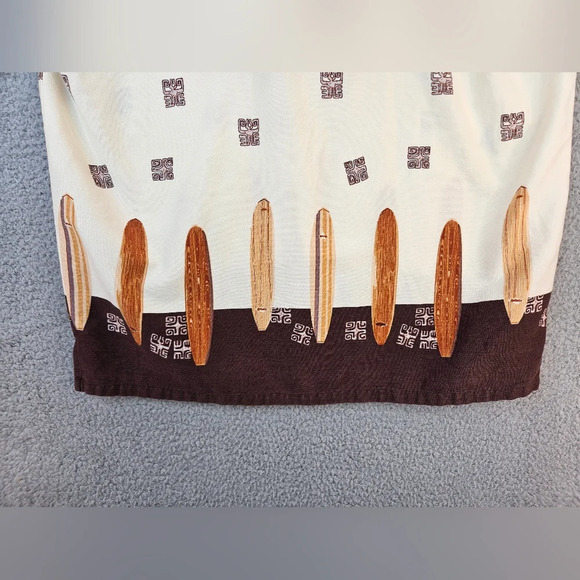 Navigator Sports Mens All Cotton Surfs Up Wood Button Up Beach Surf Wear Sz M - Picture 9 of 10